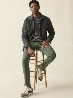 Pants^Faherty Brand Stretch Terry 5-Pocket Athletic Fit Pant - Fall Olive