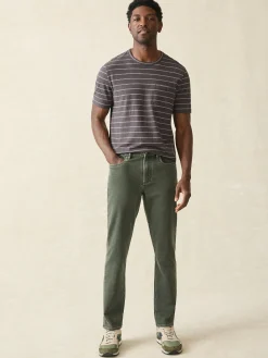 Pants^Faherty Brand Stretch Terry 5-Pocket Athletic Fit Pant - Fall Olive