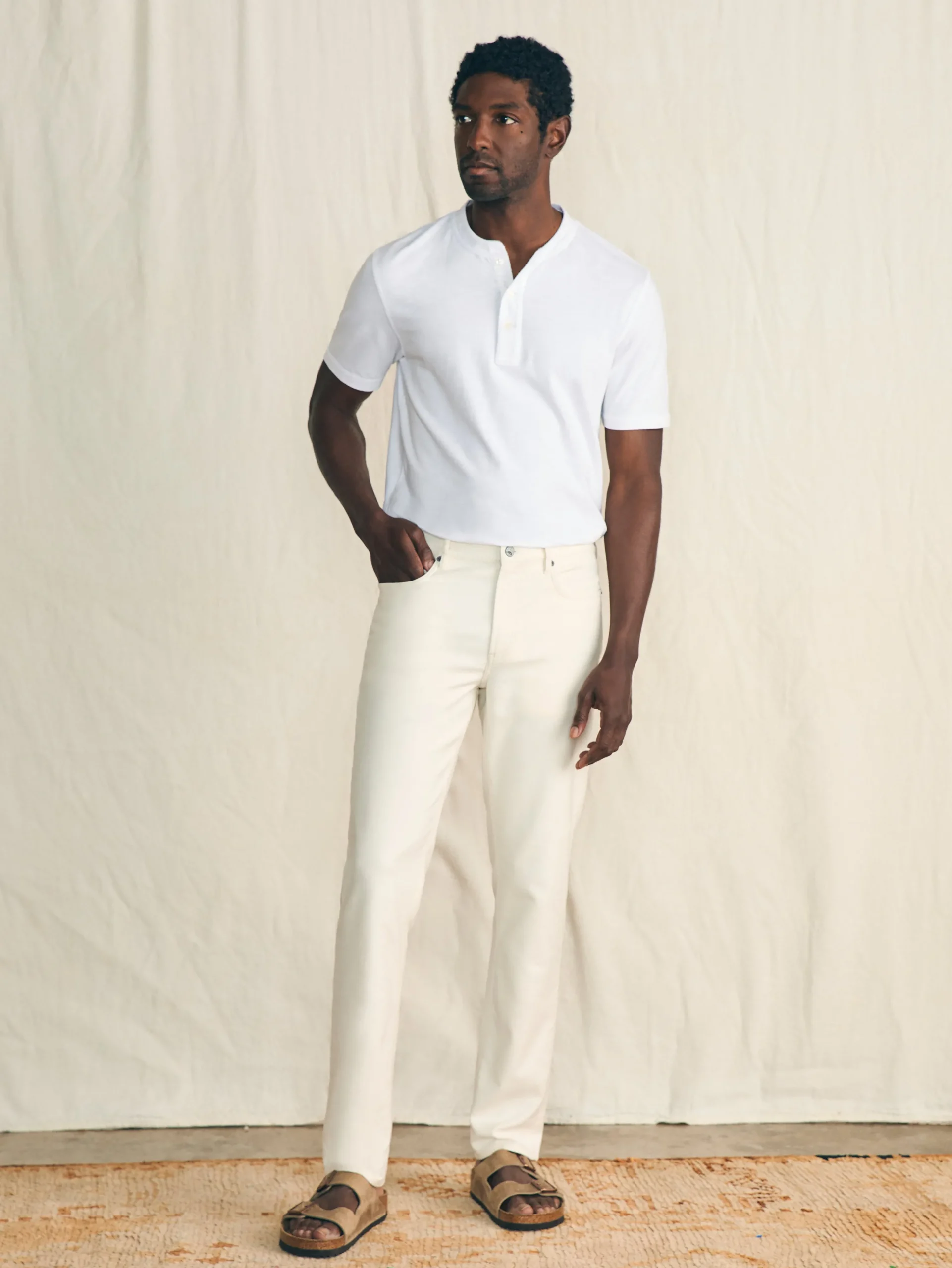 Pants^Faherty Brand Stretch Terry™ 5-Pocket Pant (32" Inseam) - Cabo Blanco