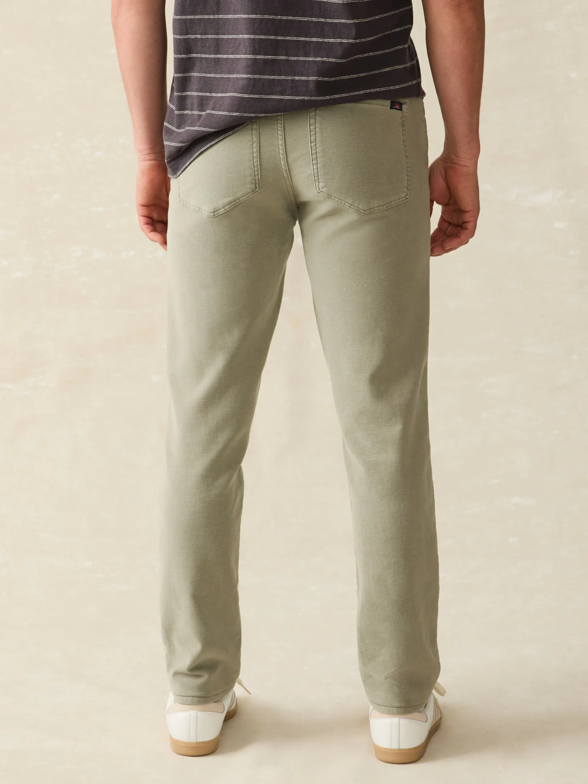 Pants^Faherty Brand Stretch Terry 5-Pocket Pant - Faded Olive