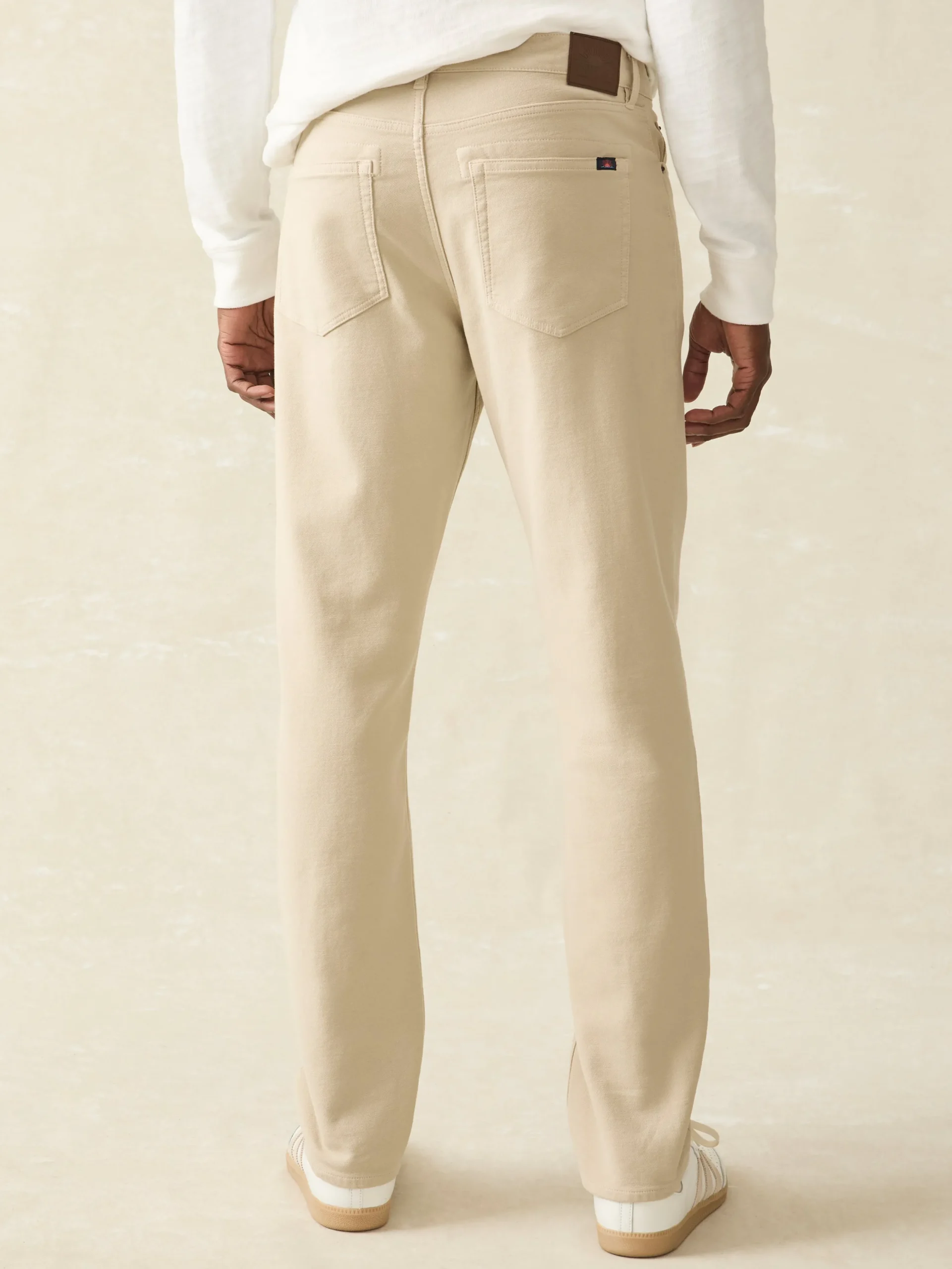 Pants^Faherty Brand Stretch Terry 5-Pocket Pant - Stone