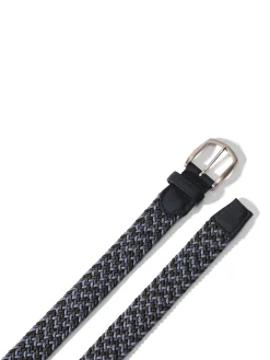 Belts^Faherty Brand Stretch Woven Belt - Cerulean Mix