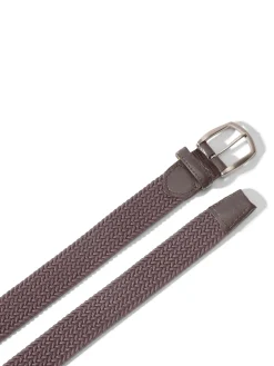 Belts^Faherty Brand Stretch Woven Belt - Grey-32