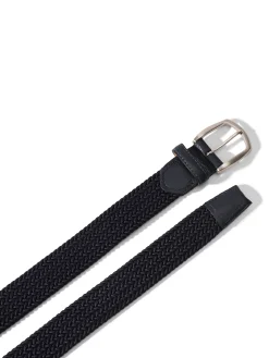 Belts^Faherty Brand Stretch Woven Belt - Navy