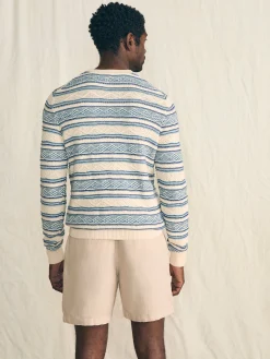 Sweaters^Faherty Brand Striped Crew Sweater - Bristol Cream