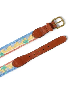 Belts^Faherty Brand s Embroidered Belt - Sun And Wave