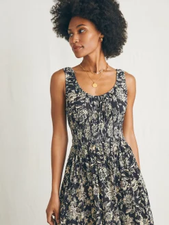 Dresses^Faherty Brand Sunseeker Midi Dress - Charcoal Chiyoda Floral