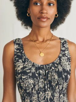 Dresses^Faherty Brand Sunseeker Midi Dress - Charcoal Chiyoda Floral