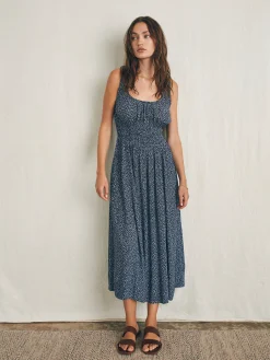Dresses^Faherty Brand Sunseeker Midi Dress - Navy Riverton Ditsy
