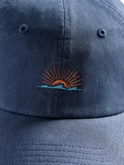 Hats|Hats^Faherty Brand Sunwashed Baseball Hat - Washed Navy