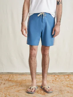 Swim^Faherty Brand Sunwashed Boardshort - Blue Horizon Stripe