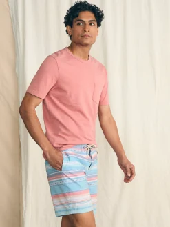 Swim^Faherty Brand Sunwashed Boardshort - Island Sunrise