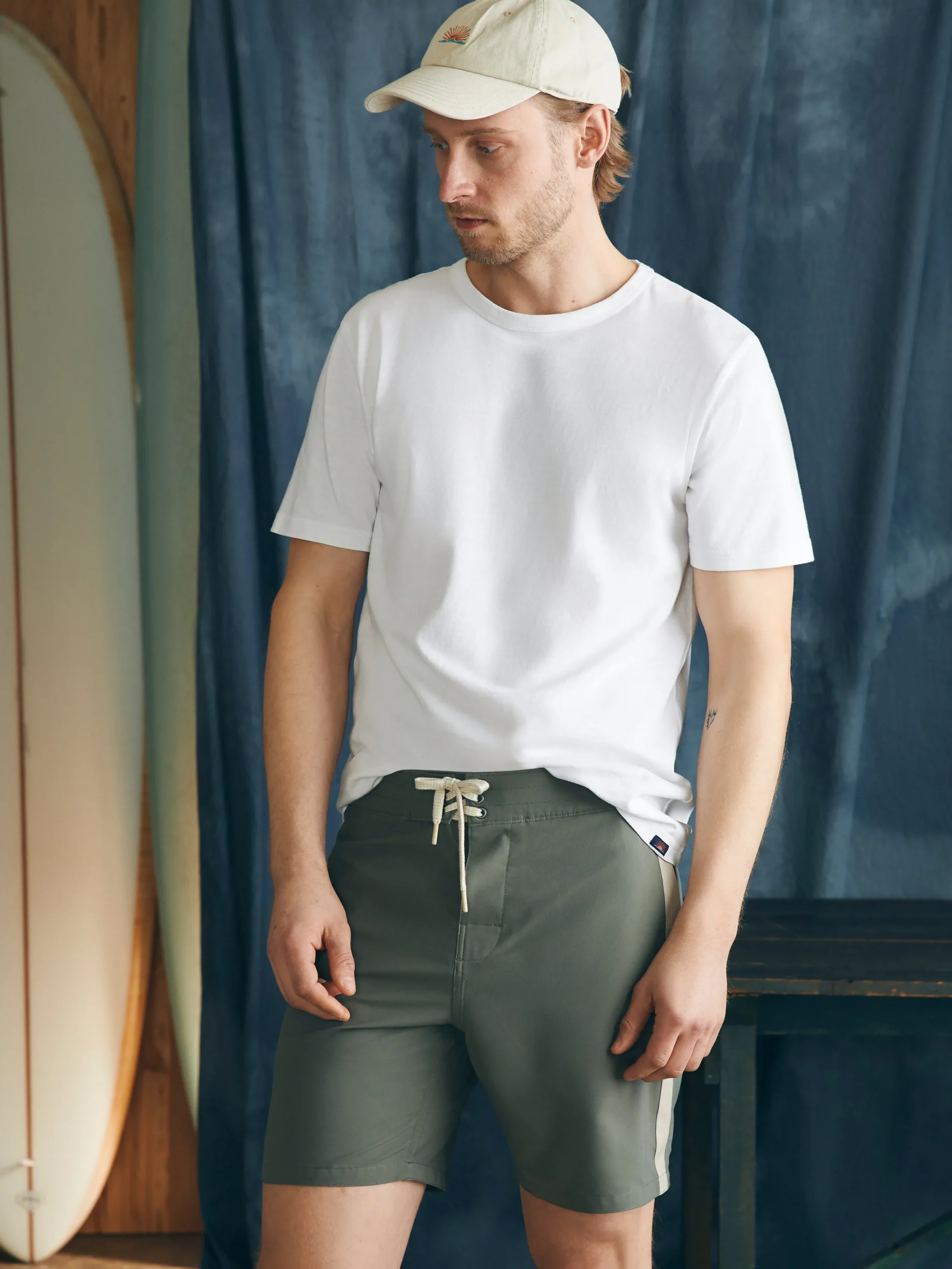Swim^Faherty Brand Sunwashed Boardshort - Light Pine