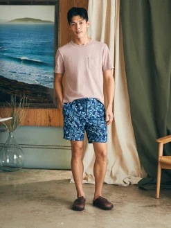 Swim^Faherty Brand Sunwashed Boardshort - Majolica Frosty Bloom