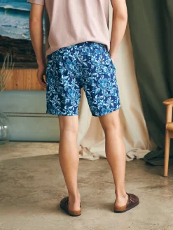 Swim^Faherty Brand Sunwashed Boardshort - Majolica Frosty Bloom
