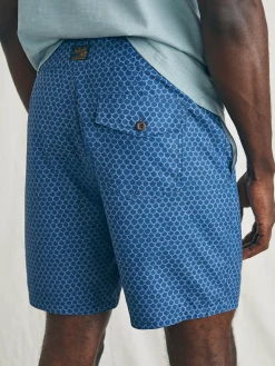 Swim^Faherty Brand Sunwashed Boardshort - Midnight Fishscale