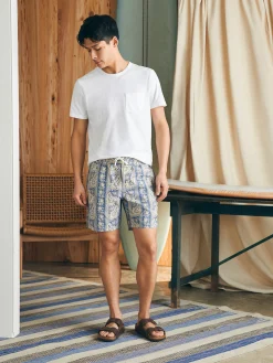 Swim^Faherty Brand Sunwashed Boardshort - Shoreline Paisley