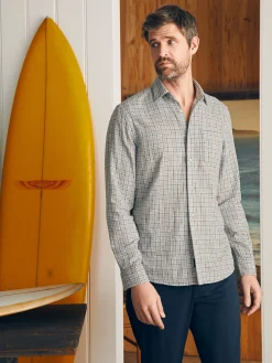 Shirts^Faherty Brand Sunwashed Chambray Shirt - Silver Falls Plaid