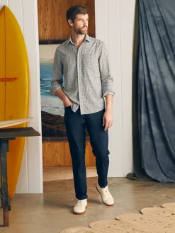 Shirts^Faherty Brand Sunwashed Chambray Shirt - Silver Falls Plaid