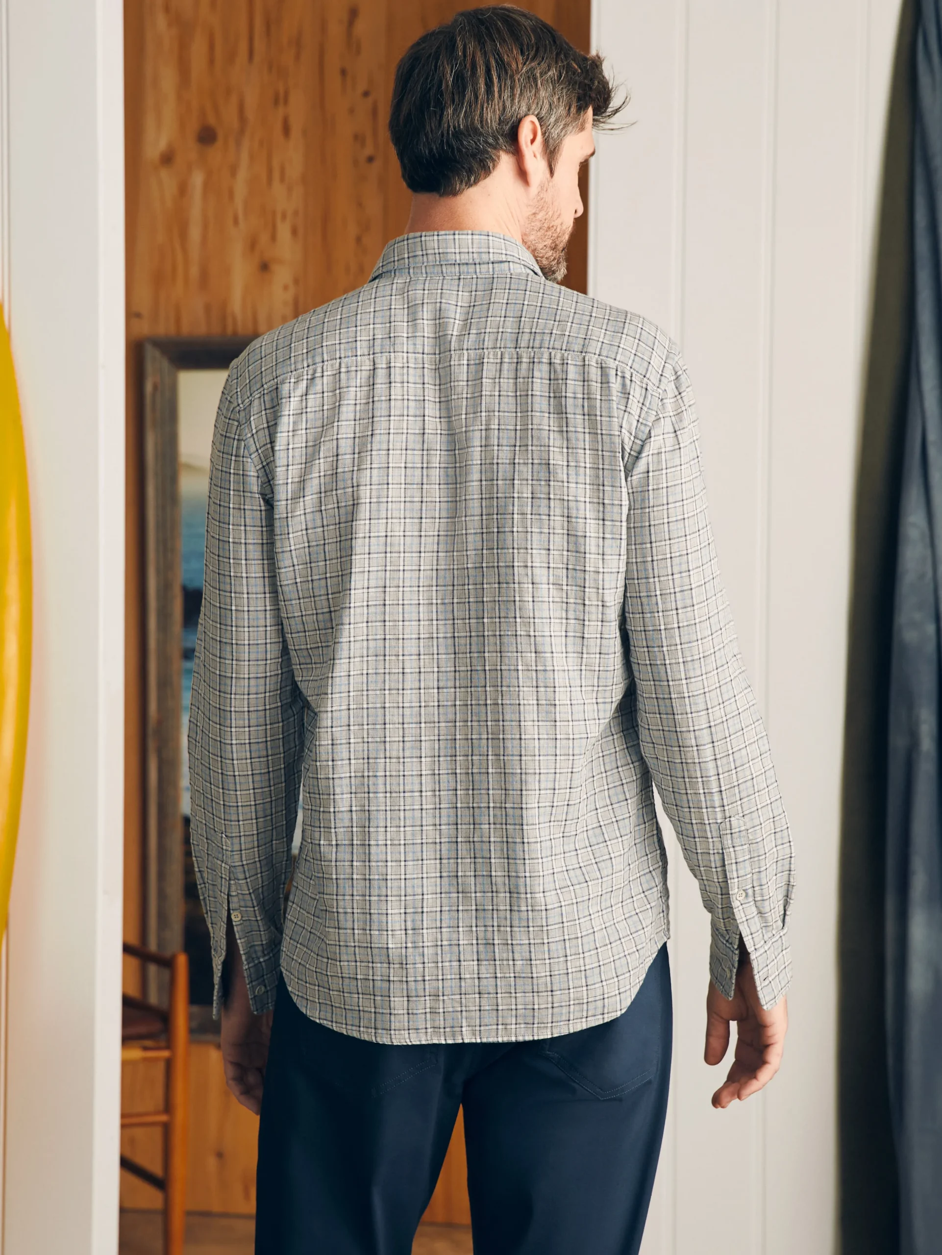 Shirts^Faherty Brand Sunwashed Chambray Shirt - Silver Falls Plaid