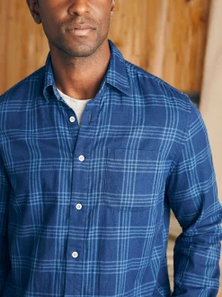Shirts^Faherty Brand Sunwashed Chambray Shirt - Navy Night Windowpane