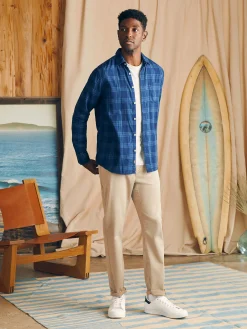 Shirts^Faherty Brand Sunwashed Chambray Shirt - Navy Night Windowpane