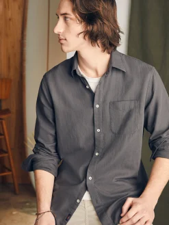 Shirts^Faherty Brand Sunwashed Chambray Shirt - Washed Charcoal
