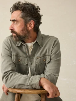 Jackets & Vests^Faherty Brand Sunwashed CPO - Aspen Olive