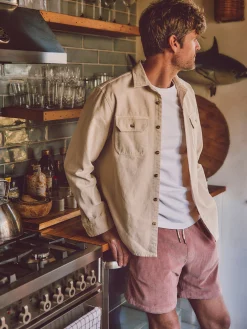 Jackets & Vests^Faherty Brand Sunwashed CPO - Sea Salt