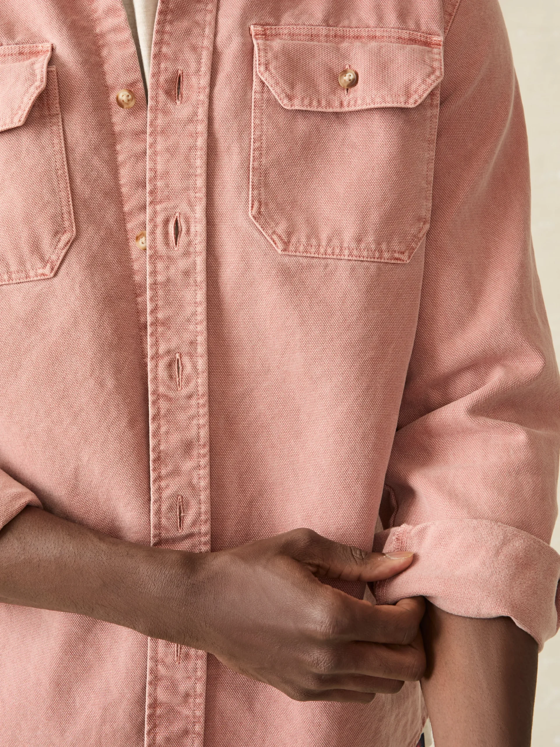 Jackets & Vests^Faherty Brand Sunwashed CPO - Sunset Clay