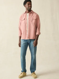 Jackets & Vests^Faherty Brand Sunwashed CPO - Sunset Clay