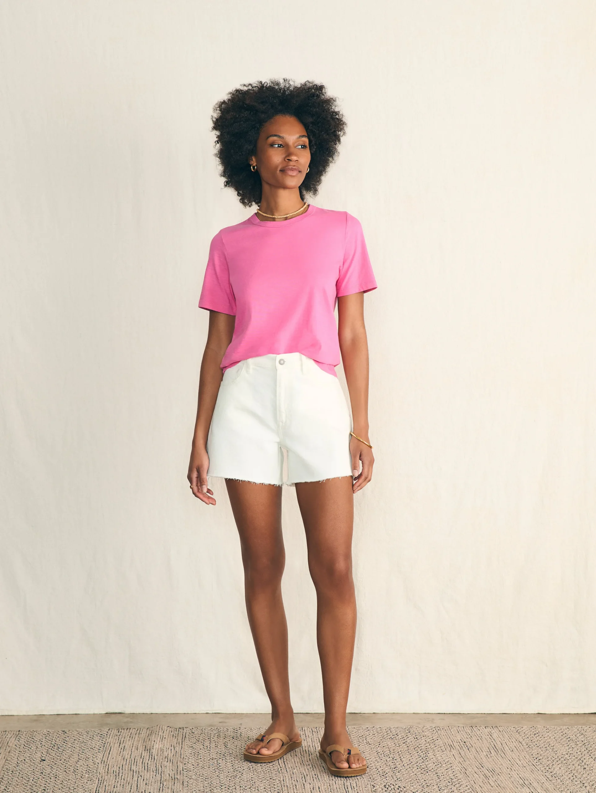 T-Shirts^Faherty Brand Sunwashed Crew Tee - Cone Flower