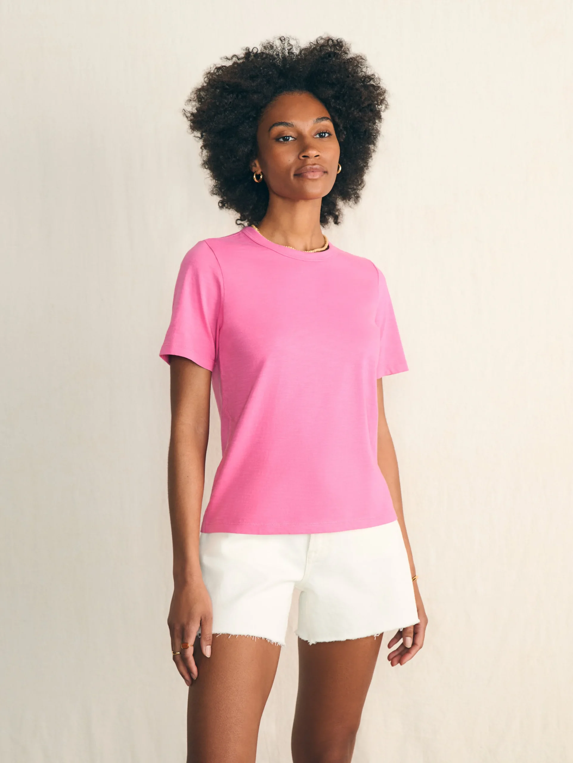 T-Shirts^Faherty Brand Sunwashed Crew Tee - Cone Flower