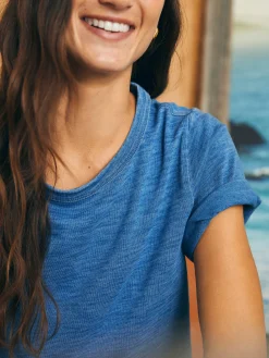 T-Shirts^Faherty Brand Sunwashed Crew Tee - Medium Indigo Wash