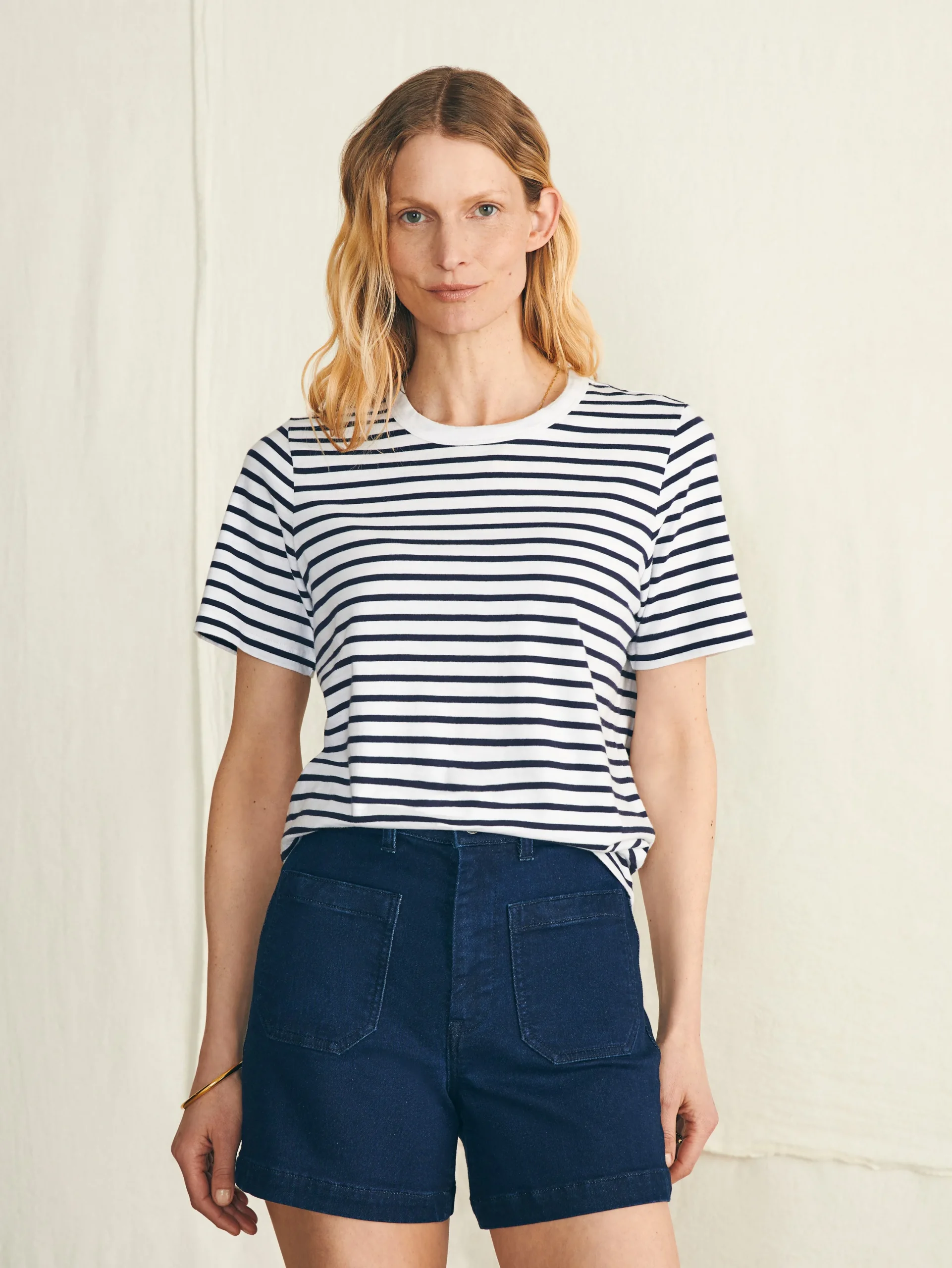 T-Shirts^Faherty Brand Sunwashed Crew Tee - Regatta Stripe