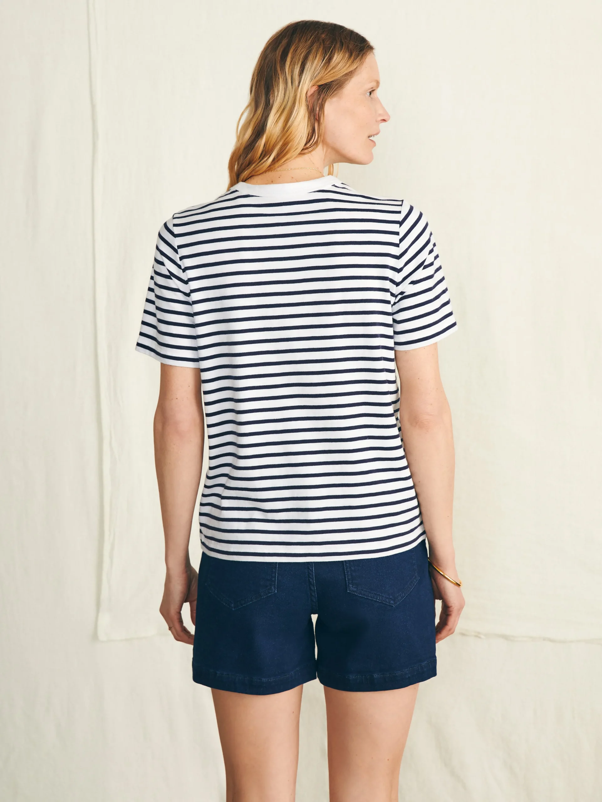 T-Shirts^Faherty Brand Sunwashed Crew Tee - Regatta Stripe