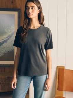T-Shirts^Faherty Brand Sunwashed Crew Tee - Washed Black
