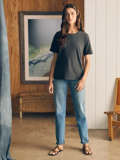 T-Shirts^Faherty Brand Sunwashed Crew Tee - Washed Black