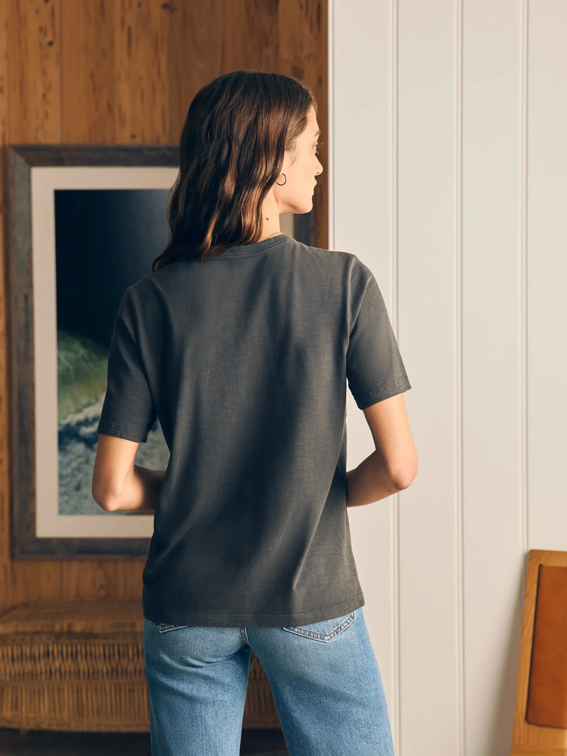 T-Shirts^Faherty Brand Sunwashed Crew Tee - Washed Black