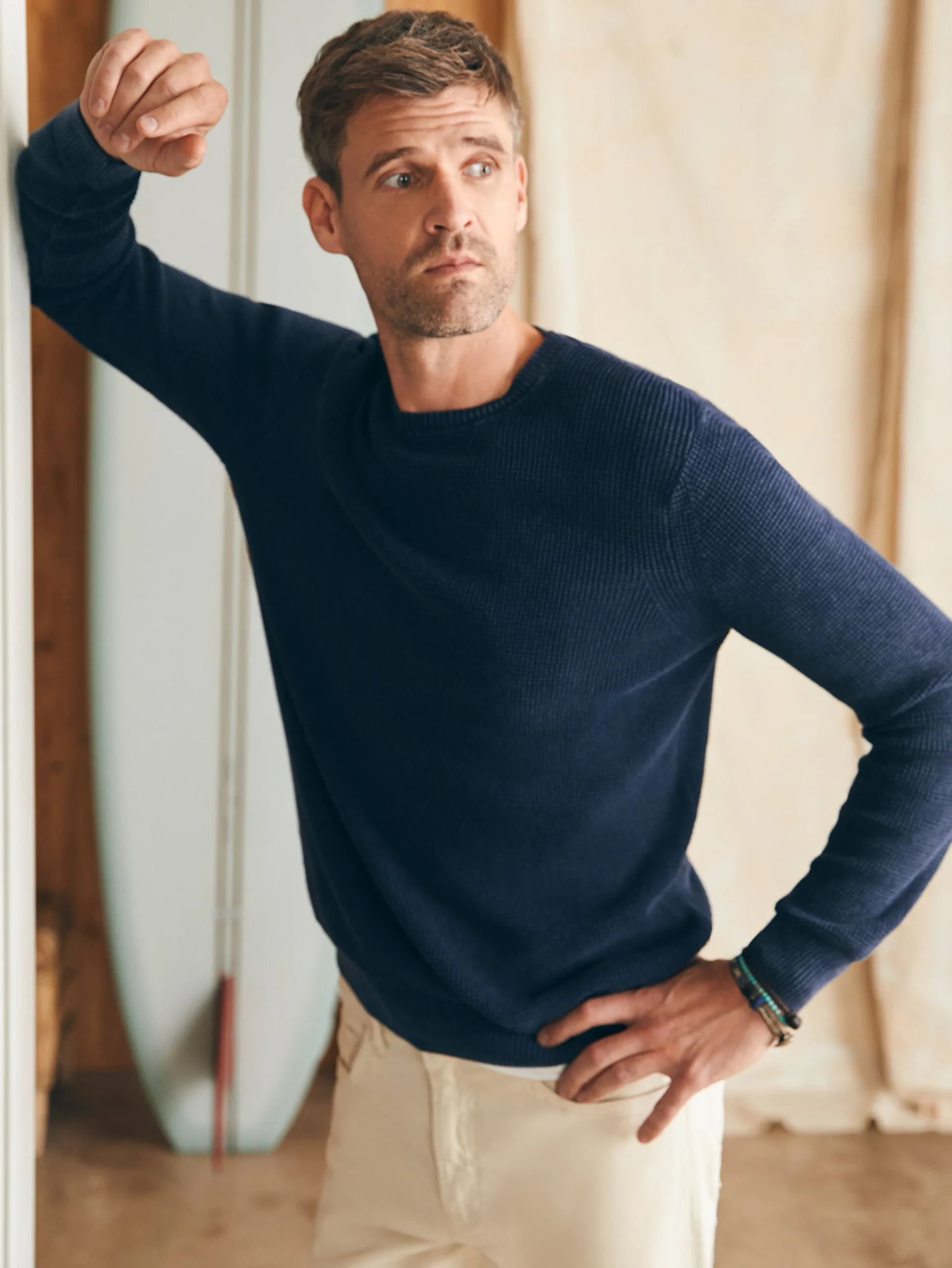 Sweaters^Faherty Brand Sunwashed Crewneck Sweater - Blue Nights