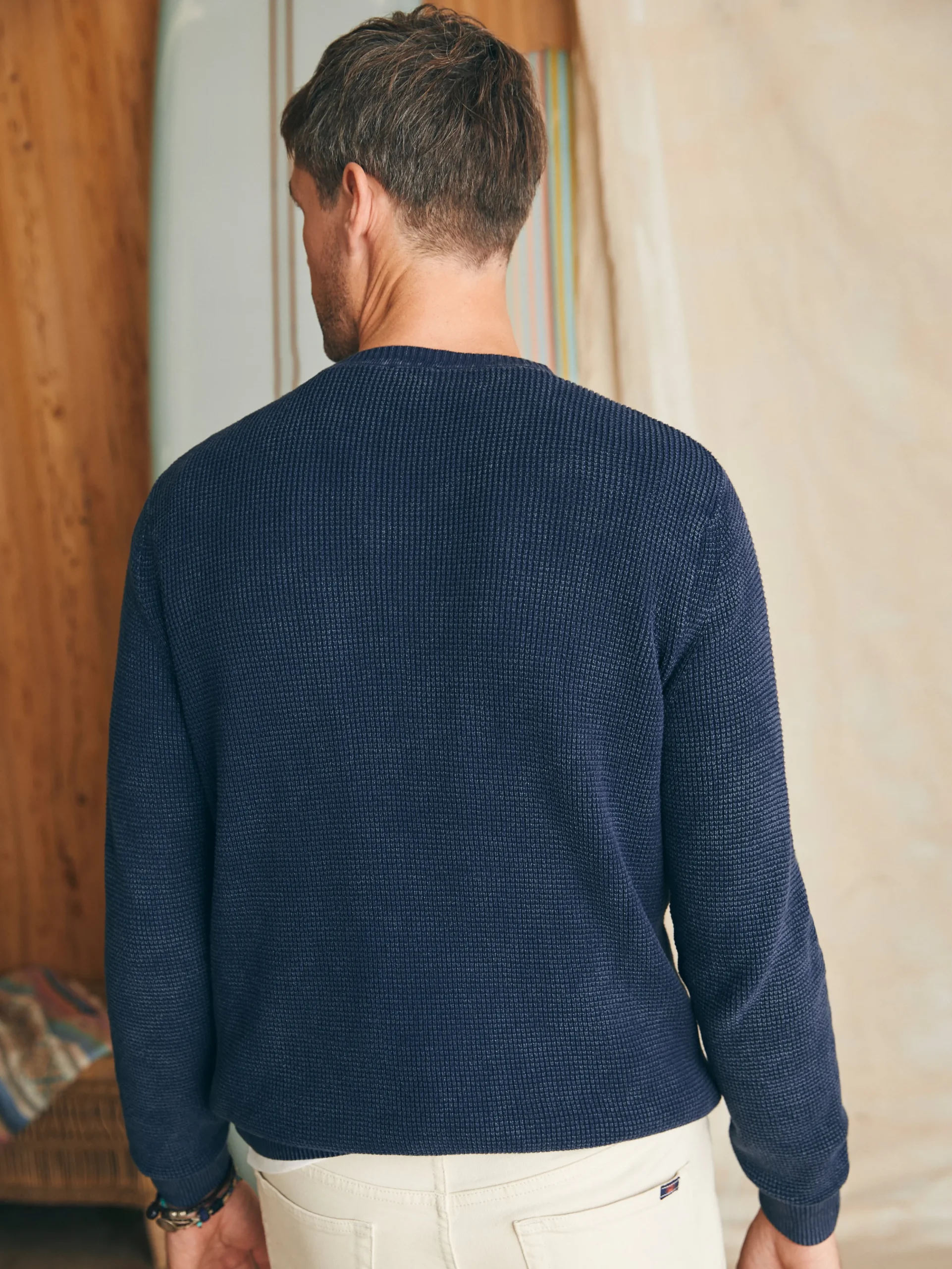 Sweaters^Faherty Brand Sunwashed Crewneck Sweater - Blue Nights