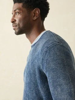Sweaters^Faherty Brand Sunwashed Crewneck Sweater - Indigo Storm Wash