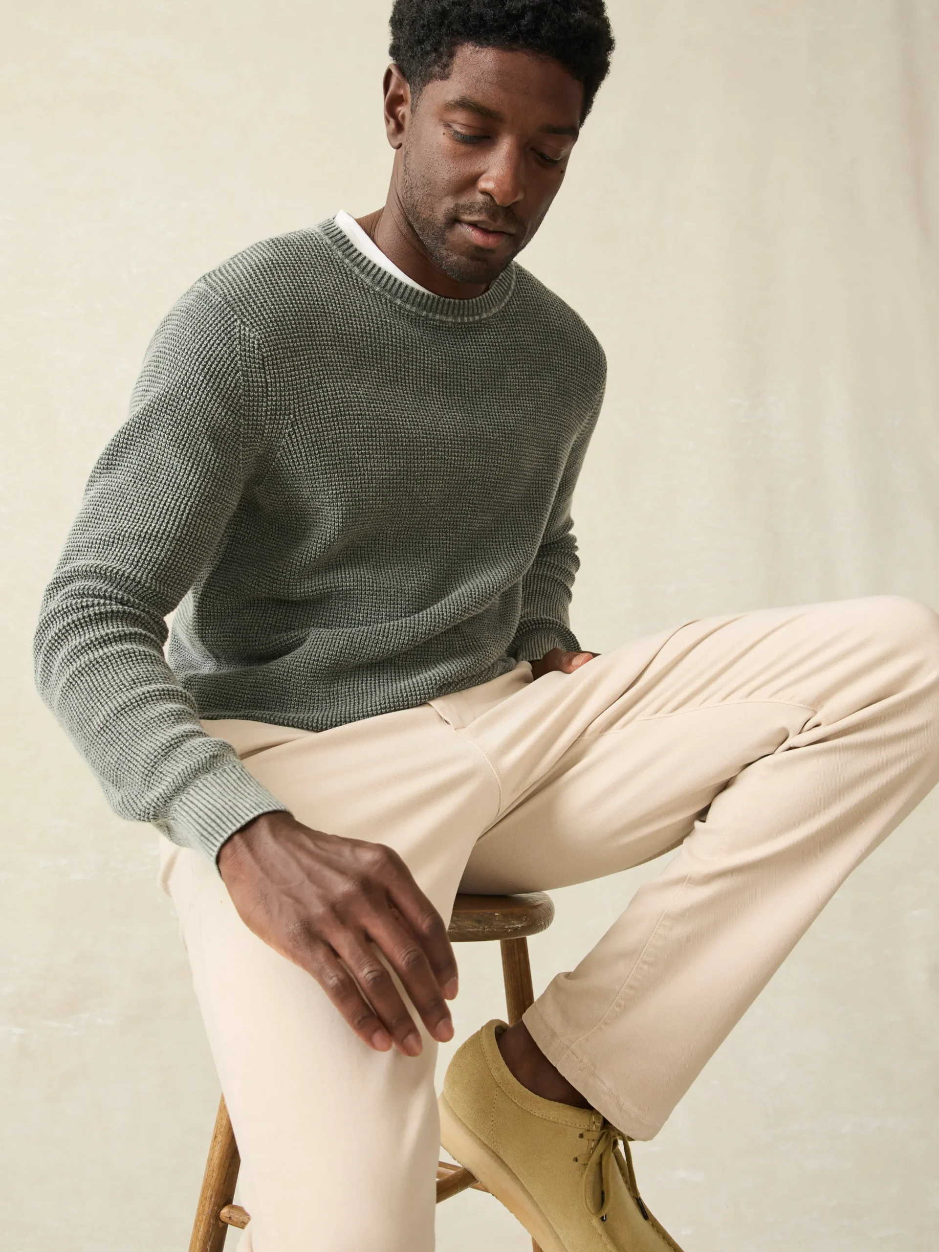 Sweaters^Faherty Brand Sunwashed Crewneck Sweater - Mountain Olive