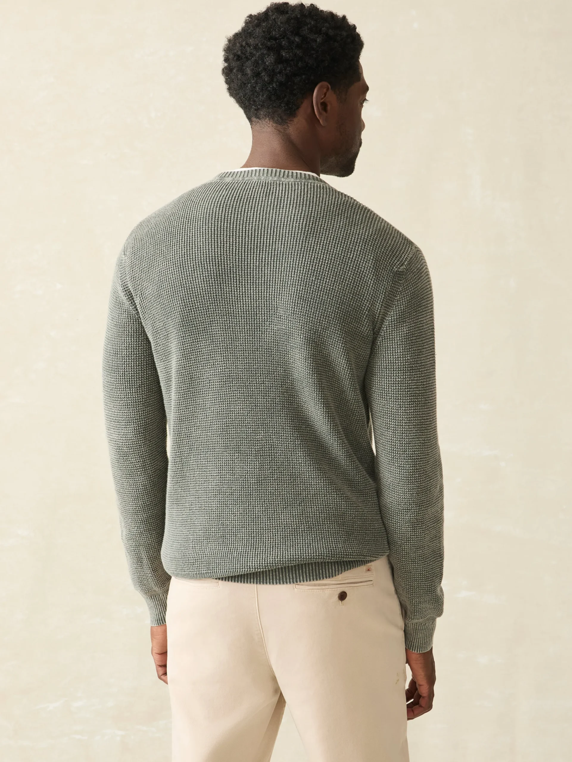 Sweaters^Faherty Brand Sunwashed Crewneck Sweater - Mountain Olive