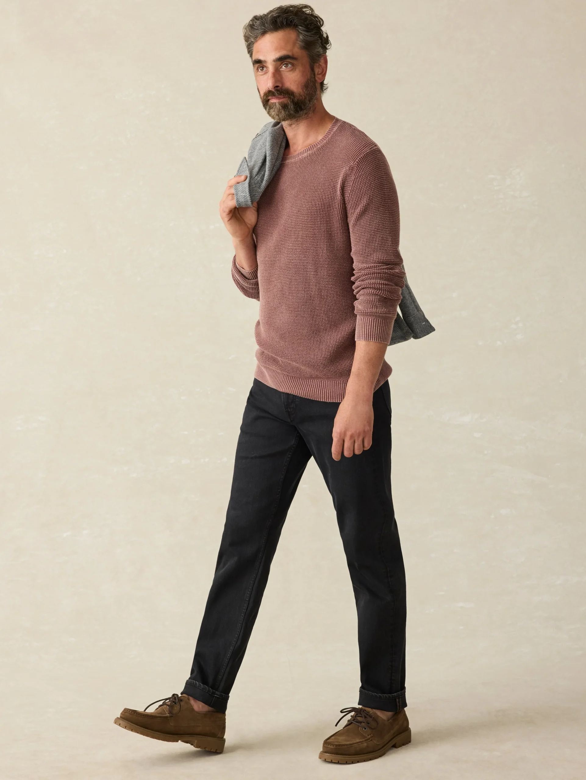 Sweaters^Faherty Brand Sunwashed Crewneck Sweater - Plum Wine