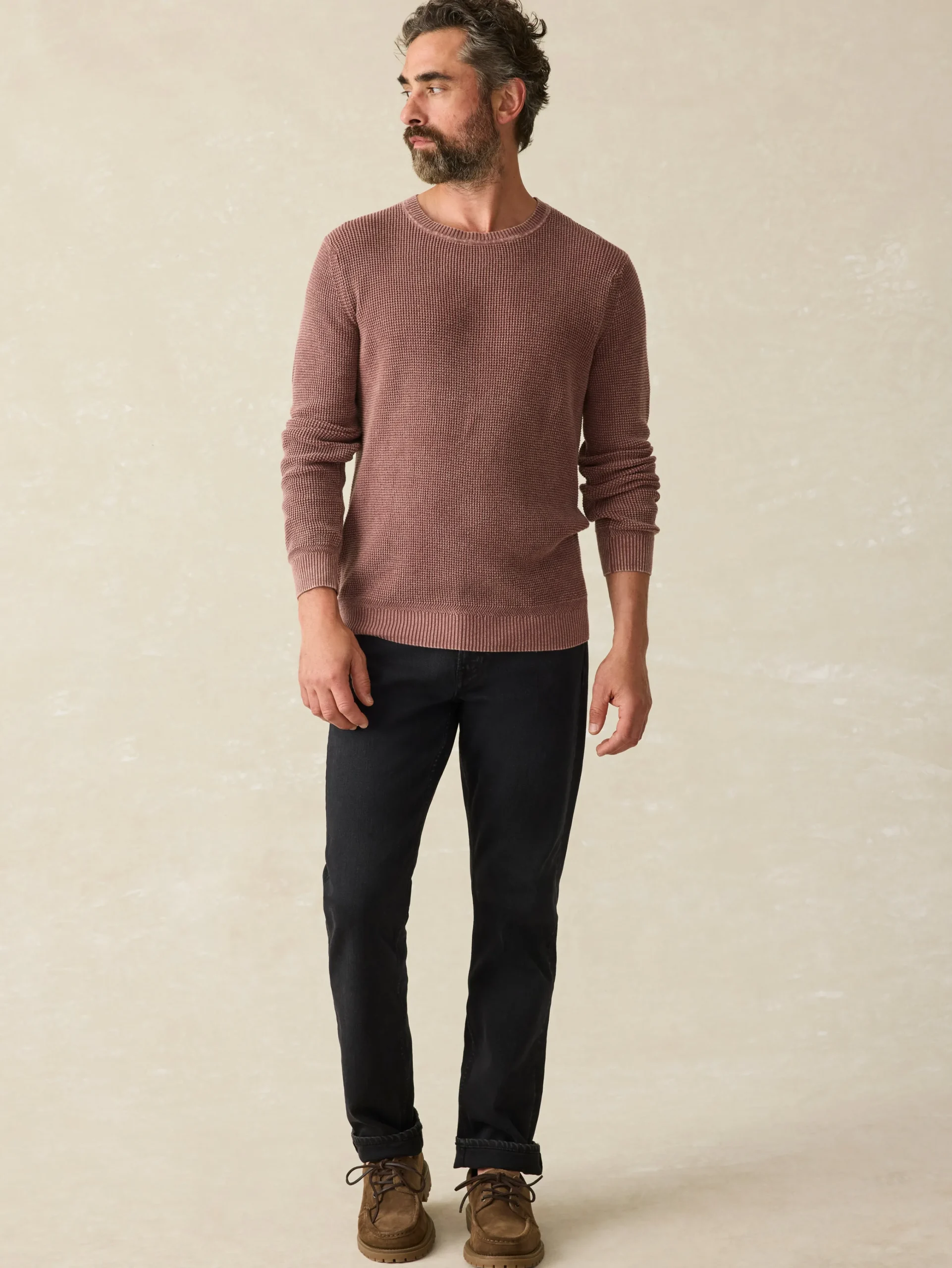 Sweaters^Faherty Brand Sunwashed Crewneck Sweater - Plum Wine