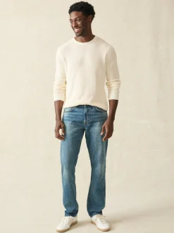 Sweaters^Faherty Brand Sunwashed Crewneck Sweater - White Shell