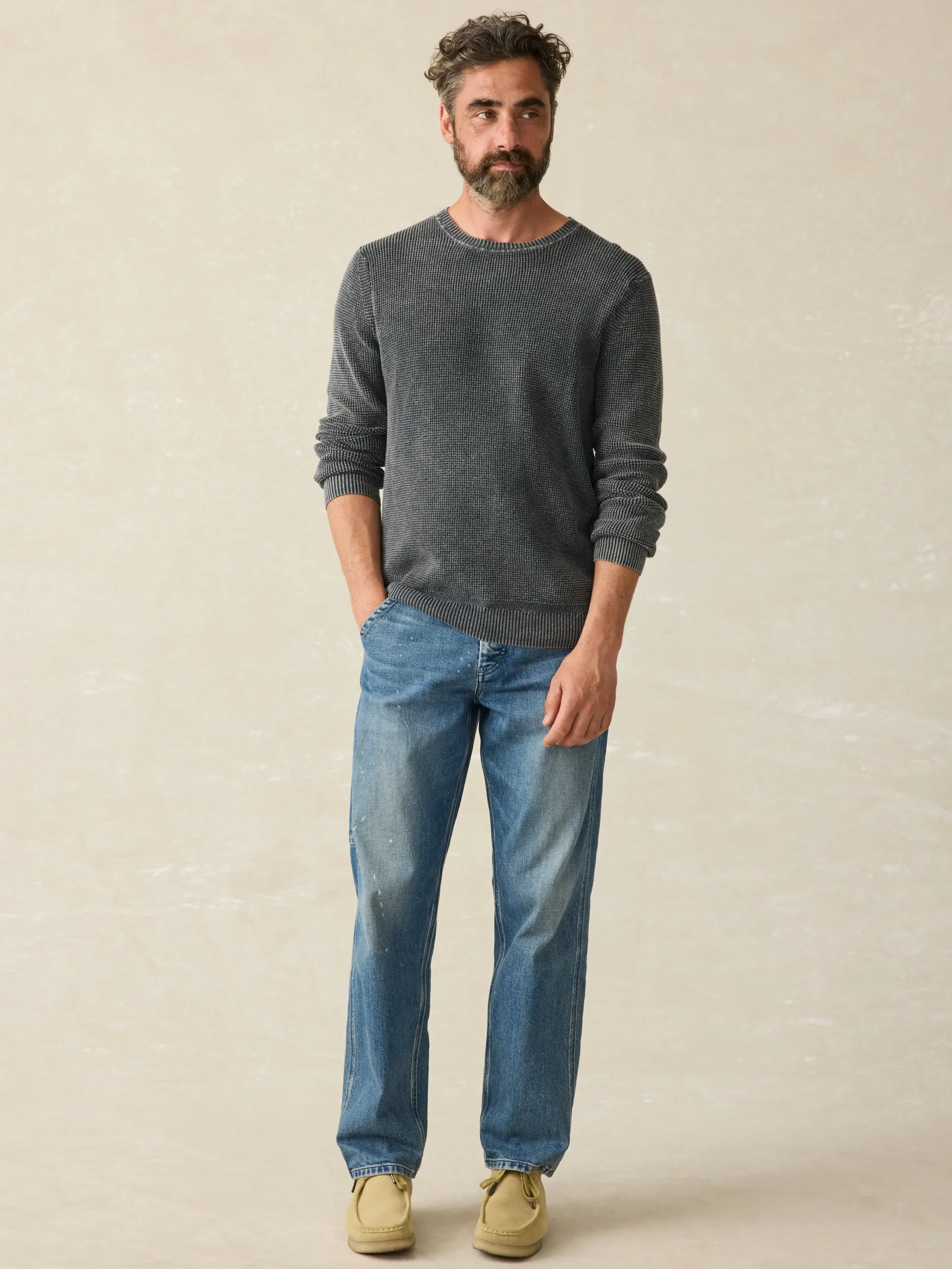 Sweaters^Faherty Brand Sunwashed Crewneck Sweater (Tall) - Faded Black