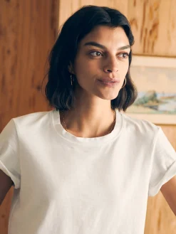 T-Shirts^Faherty Brand Sunwashed Cropped Crew Tee - White