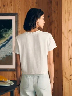 T-Shirts^Faherty Brand Sunwashed Cropped Crew Tee - White